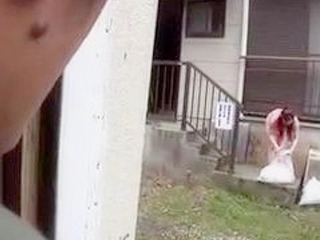 Wife's steamy affair with stranger in the alley, fulfilling her wildest desires.